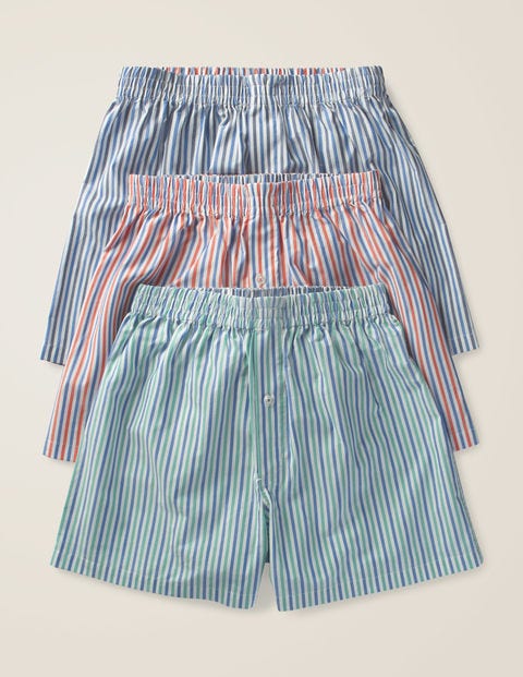 3 Pack Woven Boxers - Stripe Multi Pack 3 Pack Woven Boxers - Stripe Multi Pack