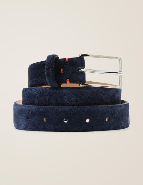 Gürtel aus Veloursleder - Navy Gürtel aus Veloursleder - Navy