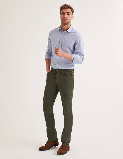 Slim Leg Cord Jeans - Dark Olive Slim Leg Cord Jeans - Dark Olive