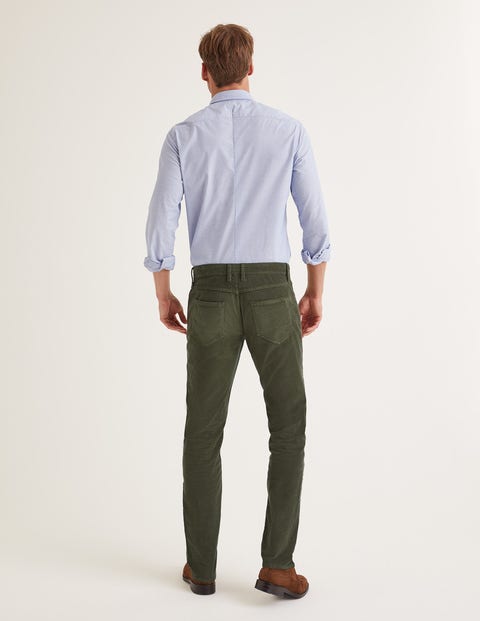 Slim Leg Cord Jeans - Dark Olive Slim Leg Cord Jeans - Dark Olive