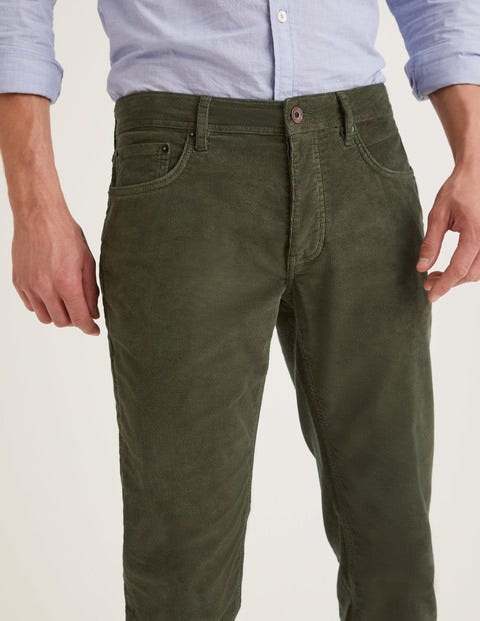 Slim Leg Cord Jeans - Dark Olive Slim Leg Cord Jeans - Dark Olive