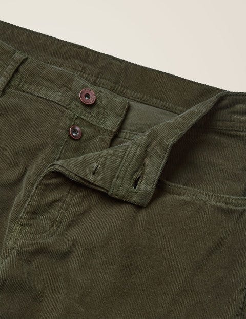 Slim Leg Cord Jeans - Dark Olive Slim Leg Cord Jeans - Dark Olive