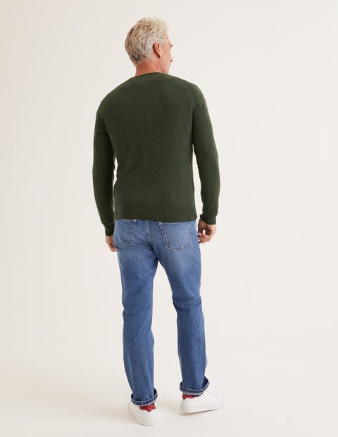 Pull Col Rond En Cachemire - Vert sapin Pull Col Rond En Cachemire - Vert sapin
