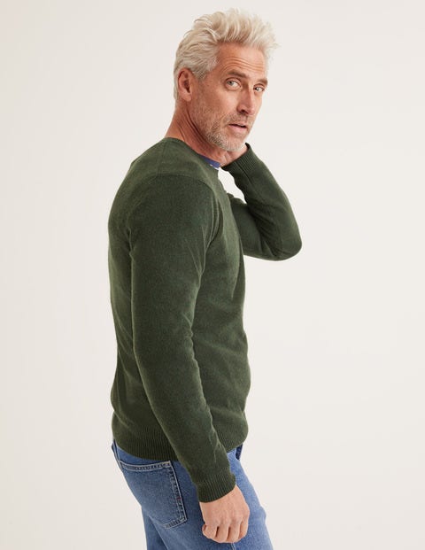 Pull Col Rond En Cachemire - Vert sapin Pull Col Rond En Cachemire - Vert sapin