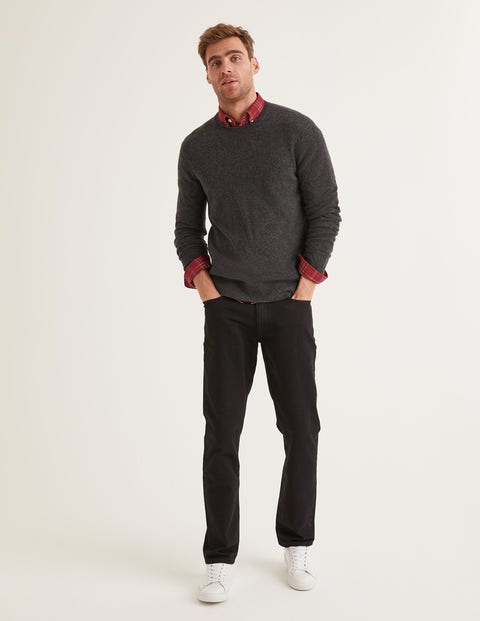 Cashmere Crew Neck - Dark Grey Marl Cashmere Crew Neck - Dark Grey Marl