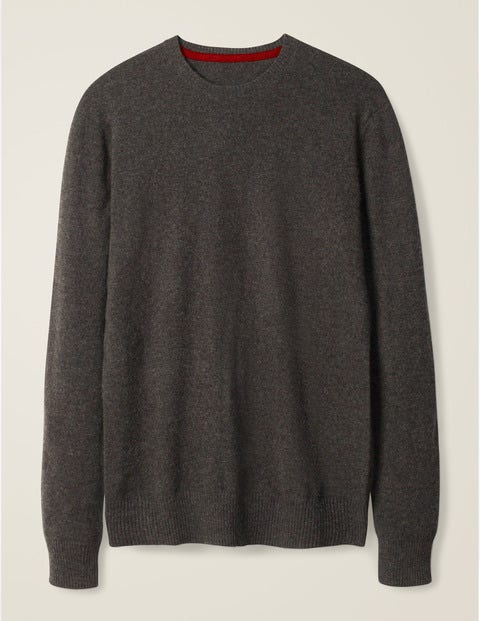 Cashmere Crew Neck - Dark Grey Marl Cashmere Crew Neck - Dark Grey Marl