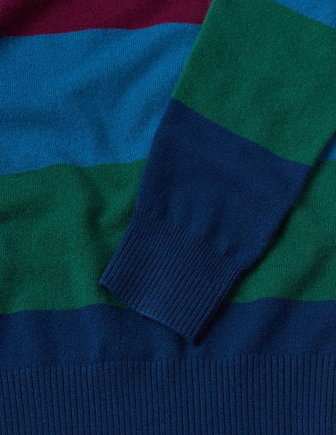 Cashmere Crew Neck - Rainbow Stripe Cashmere Crew Neck - Rainbow Stripe