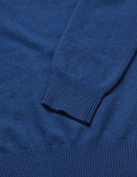 Pull Col V En Cachemire - Bleu océan profond Pull Col V En Cachemire - Bleu océan profond