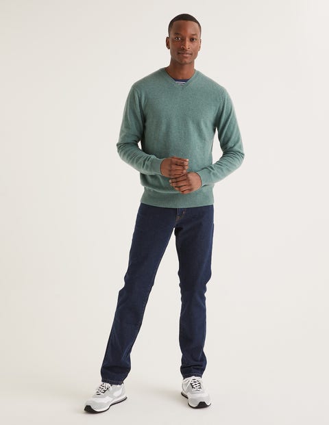 Cashmere V-Neck - Laurel Green Cashmere V-Neck - Laurel Green