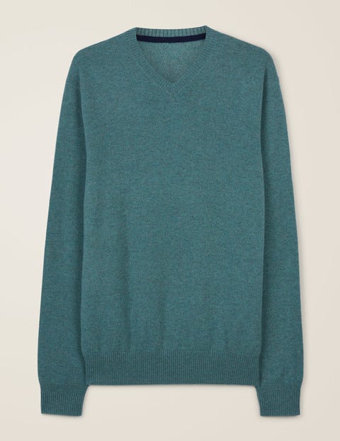 Cashmere V-Neck - Laurel Green Cashmere V-Neck - Laurel Green