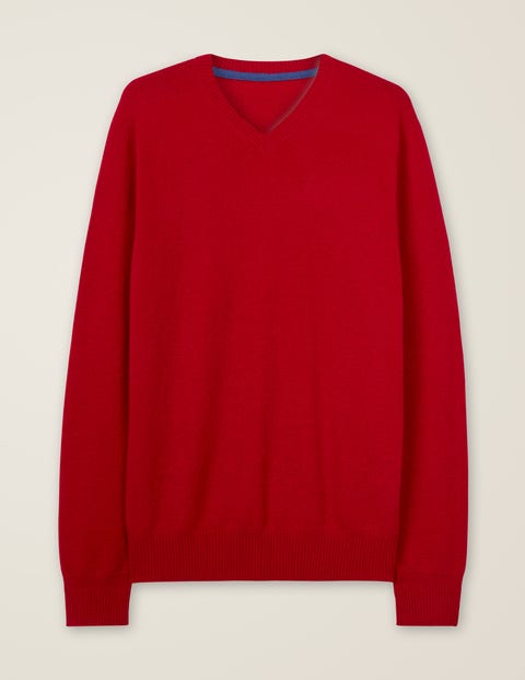 Cashmere V-Neck - Claret Cashmere V-Neck - Claret