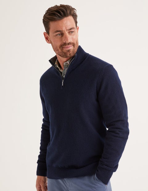 Cashmere Half-Zip - Navy Cashmere Half-Zip - Navy