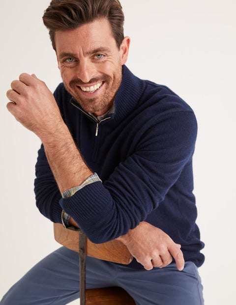 Cashmere Half-Zip - Navy Cashmere Half-Zip - Navy