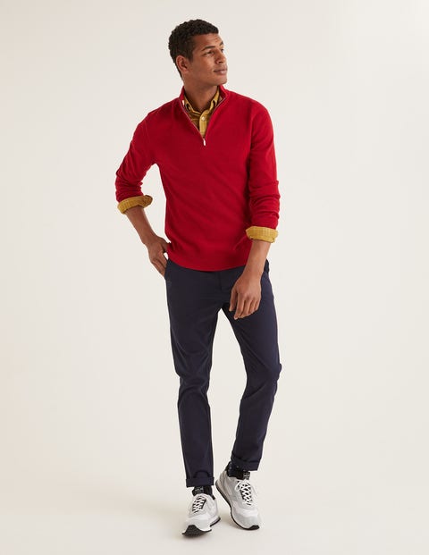 Cashmere Half-Zip - Claret Cashmere Half-Zip - Claret