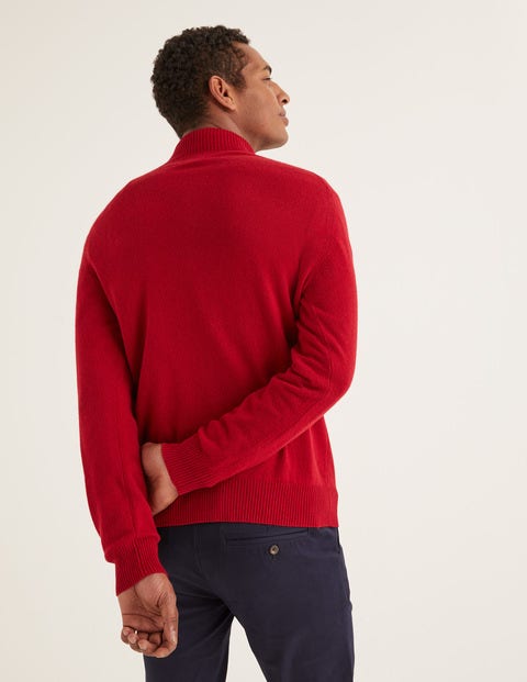 Cashmere Half-Zip - Claret Cashmere Half-Zip - Claret