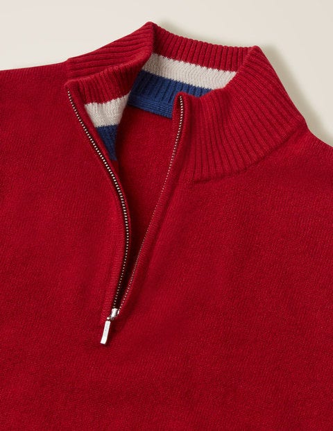 Cashmere Half-Zip - Claret Cashmere Half-Zip - Claret