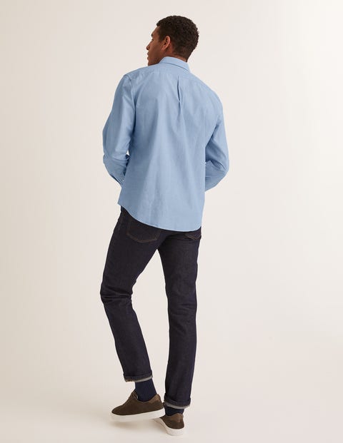 Poplin Cutaway Collar Shirt - Blue End on End Poplin Cutaway Collar Shirt - Blue End on End