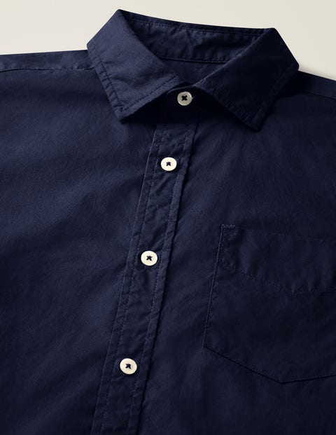 Poplin Cutaway Collar Shirt - Navy Poplin Cutaway Collar Shirt - Navy
