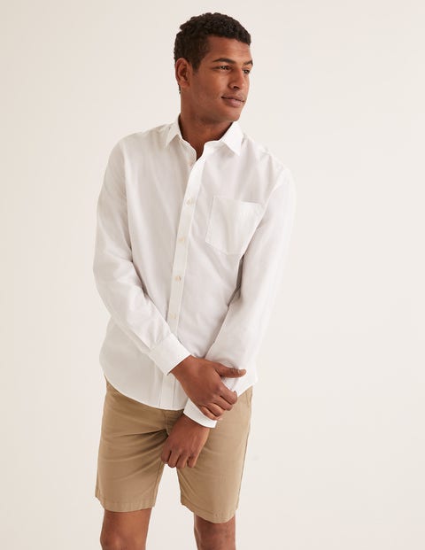 Poplin Cutaway Collar Shirt - White Poplin Cutaway Collar Shirt - White
