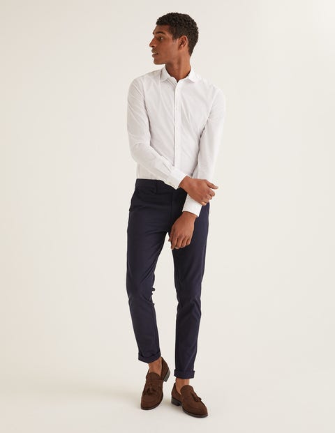 Slim Fit Cutaway Collar Shirt - White Slim Fit Cutaway Collar Shirt - White
