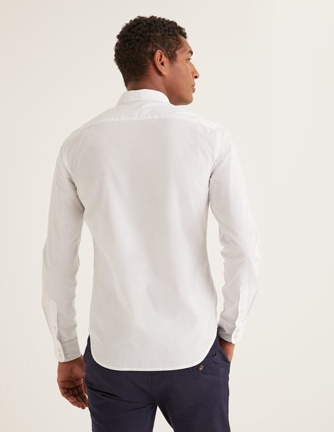 Slim Fit Cutaway Collar Shirt - White Slim Fit Cutaway Collar Shirt - White