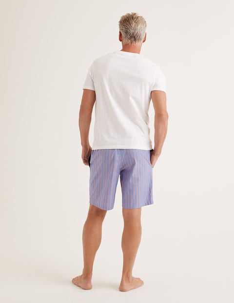 Cotton Poplin Pyjama Shorts - Duke/Tropical Orange Stripe Cotton Poplin Pyjama Shorts - Duke/Tropical Orange Stripe