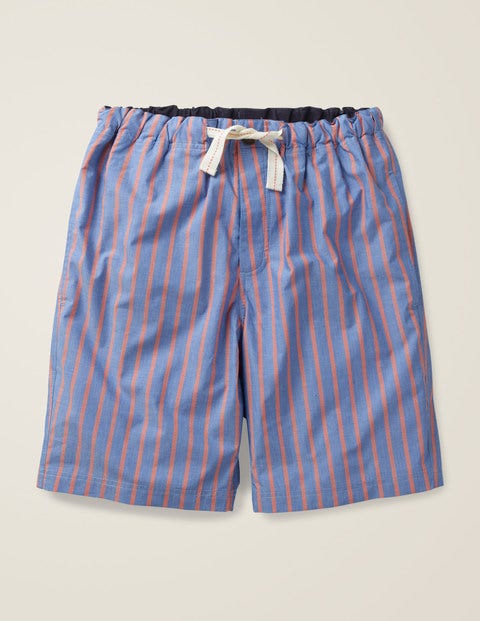 Cotton Poplin Pyjama Shorts - Duke/Tropical Orange Stripe Cotton Poplin Pyjama Shorts - Duke/Tropical Orange Stripe