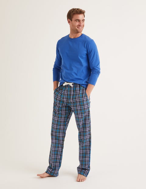 Cotton Poplin Pajama Bottoms - Richmond Green Multi Check Cotton Poplin Pajama Bottoms - Richmond Green Multi Check