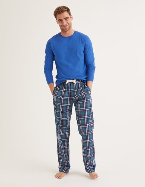 Cotton Poplin Pajama Bottoms - Richmond Green Multi Check Cotton Poplin Pajama Bottoms - Richmond Green Multi Check