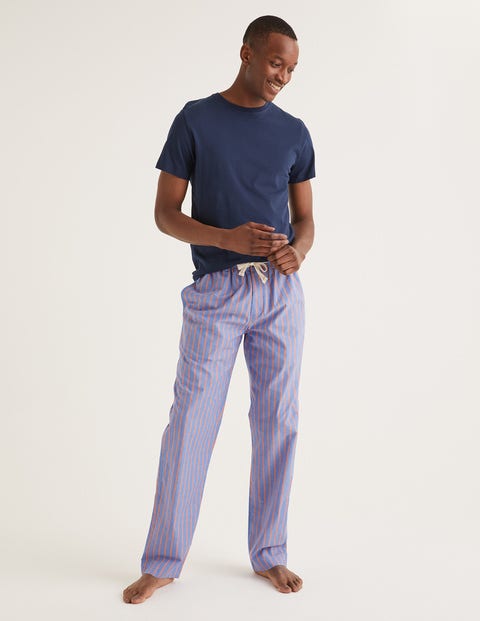 Cotton Poplin Pajama Bottoms - Duke/Tropical Orange Stripe Cotton Poplin Pajama Bottoms - Duke/Tropical Orange Stripe