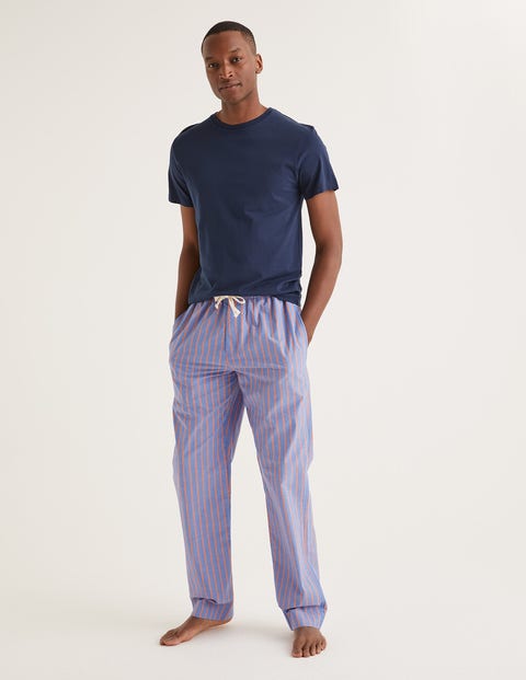 Cotton Poplin Pajama Bottoms - Duke/Tropical Orange Stripe Cotton Poplin Pajama Bottoms - Duke/Tropical Orange Stripe