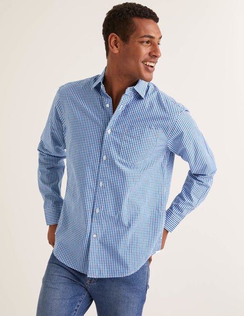 Poplin Pattern Shirt - Gingham Clip Dot Poplin Pattern Shirt - Gingham Clip Dot