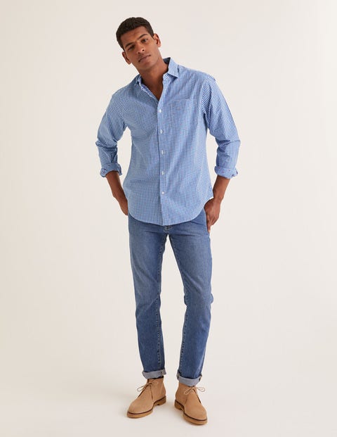 Poplin Pattern Shirt - Gingham Clip Dot Poplin Pattern Shirt - Gingham Clip Dot
