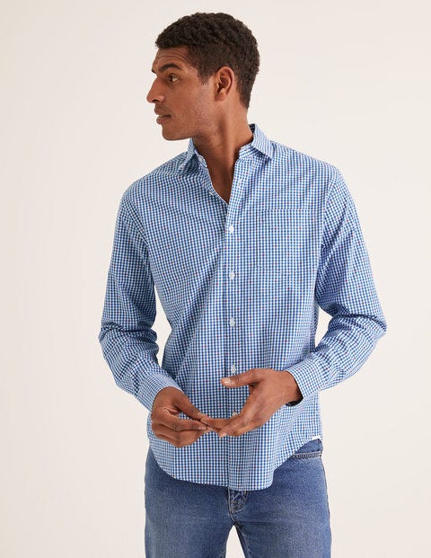 Poplin Pattern Shirt - Gingham Clip Dot Poplin Pattern Shirt - Gingham Clip Dot