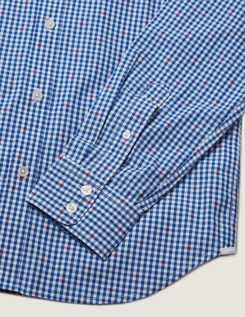 Poplin Pattern Shirt - Gingham Clip Dot Poplin Pattern Shirt - Gingham Clip Dot