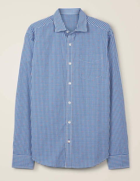 Poplin Pattern Shirt - Gingham Clip Dot Poplin Pattern Shirt - Gingham Clip Dot