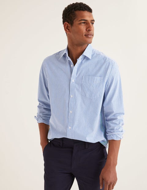 Poplin Pattern Shirt - Green Baize/Duke Stripe Poplin Pattern Shirt - Green Baize/Duke Stripe