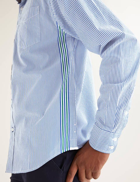 Poplin Pattern Shirt - Green Baize/Duke Stripe Poplin Pattern Shirt - Green Baize/Duke Stripe