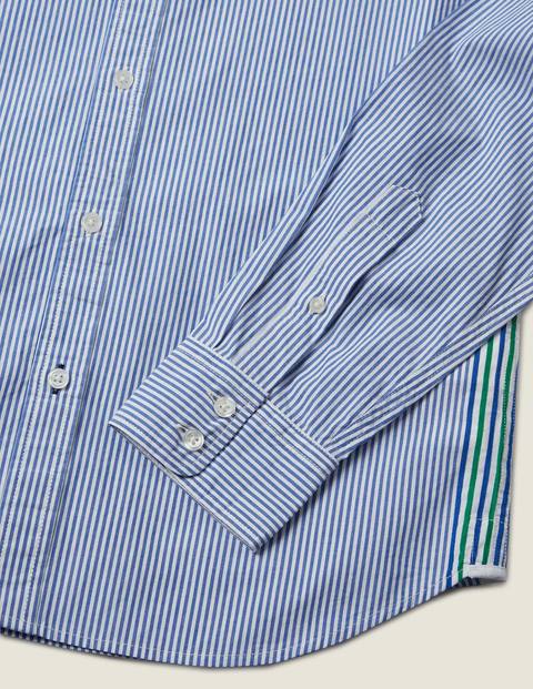 Poplin Pattern Shirt - Green Baize/Duke Stripe Poplin Pattern Shirt - Green Baize/Duke Stripe