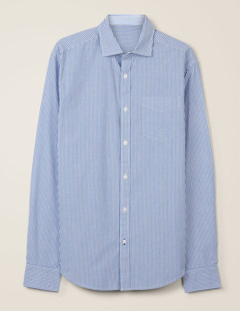 Poplin Pattern Shirt - Green Baize/Duke Stripe Poplin Pattern Shirt - Green Baize/Duke Stripe
