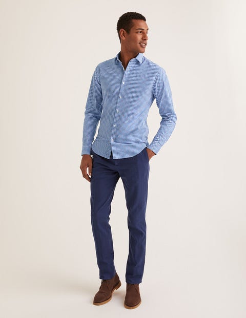 Slim Fit Poplin Pattern Shirt - Gingham Clip Dot Slim Fit Poplin Pattern Shirt - Gingham Clip Dot