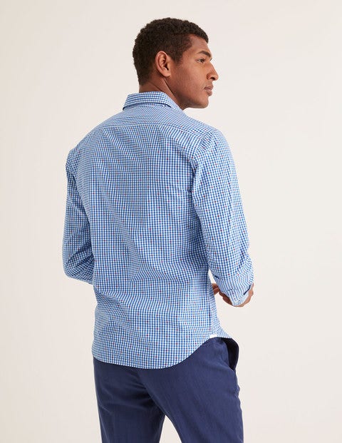 Slim Fit Poplin Pattern Shirt - Gingham Clip Dot Slim Fit Poplin Pattern Shirt - Gingham Clip Dot