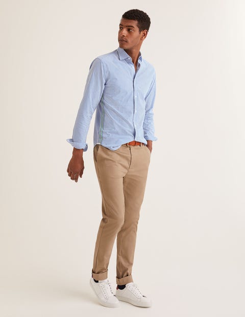 Slim Fit Poplin Pattern Shirt - Green Baize/Duke Stripe Slim Fit Poplin Pattern Shirt - Green Baize/Duke Stripe