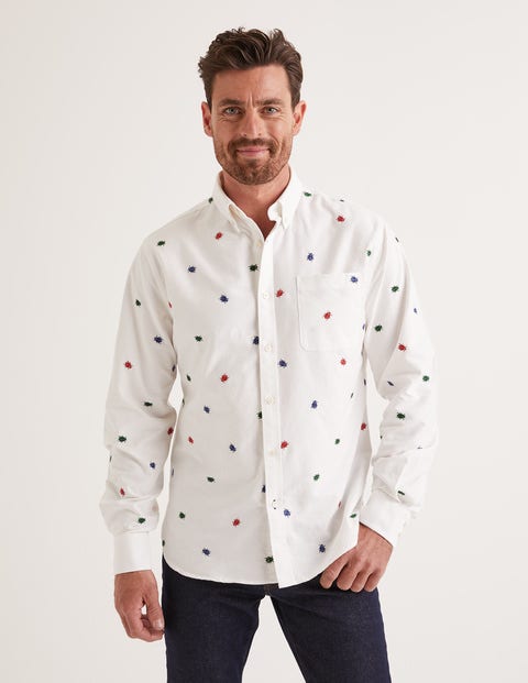 Oxford Patterned Shirt - Multi Beetle Embroidery Oxford Patterned Shirt - Multi Beetle Embroidery