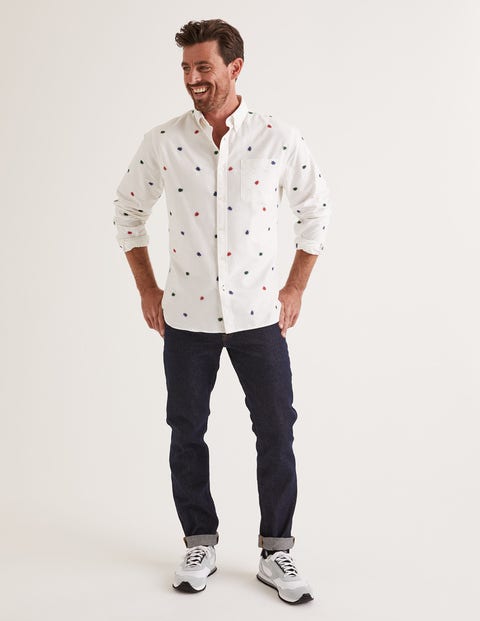 Oxford Patterned Shirt - Multi Beetle Embroidery Oxford Patterned Shirt - Multi Beetle Embroidery