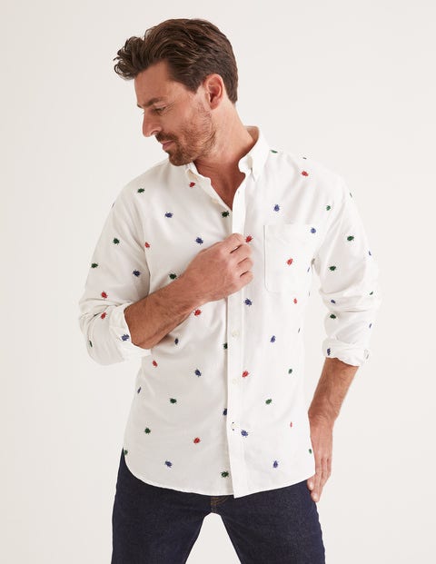 Oxford Patterned Shirt - Multi Beetle Embroidery Oxford Patterned Shirt - Multi Beetle Embroidery