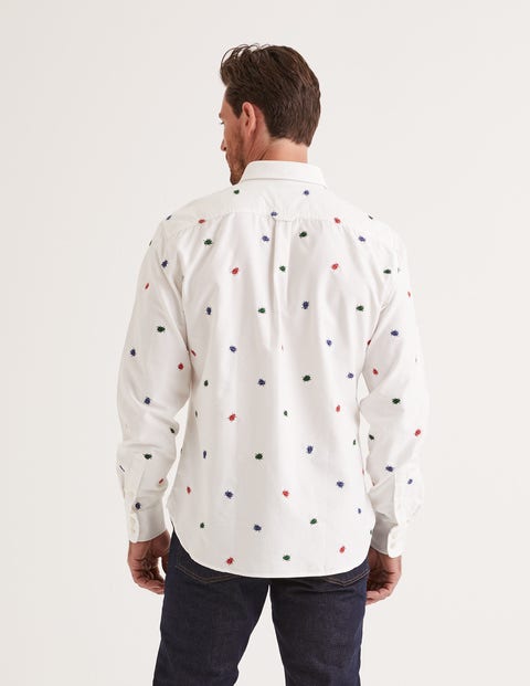 Oxford Patterned Shirt - Multi Beetle Embroidery Oxford Patterned Shirt - Multi Beetle Embroidery
