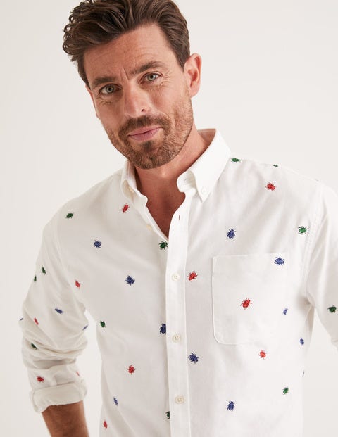 Oxford Patterned Shirt - Multi Beetle Embroidery Oxford Patterned Shirt - Multi Beetle Embroidery