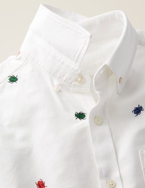 Oxford Patterned Shirt - Multi Beetle Embroidery Oxford Patterned Shirt - Multi Beetle Embroidery