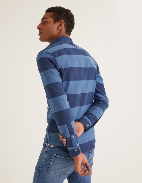 Slim Fit Indigo Stripe Shirt - Indigo Stripe Slim Fit Indigo Stripe Shirt - Indigo Stripe